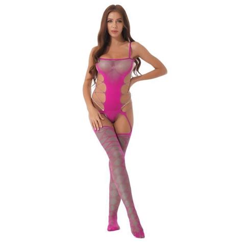 Iixpin Lingerie Femme Sexy Coquine Bodystocking R Sille Body Fishnet