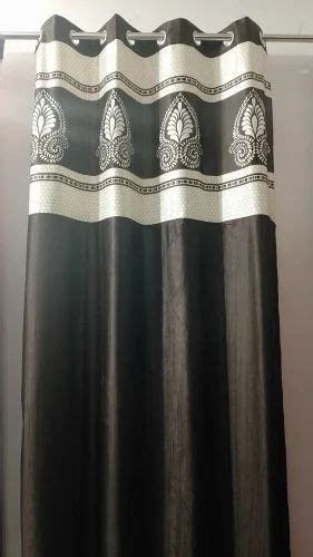 Brown 110GSM Floral Printed Polyester Door Curtain Size 9x4 Feet At