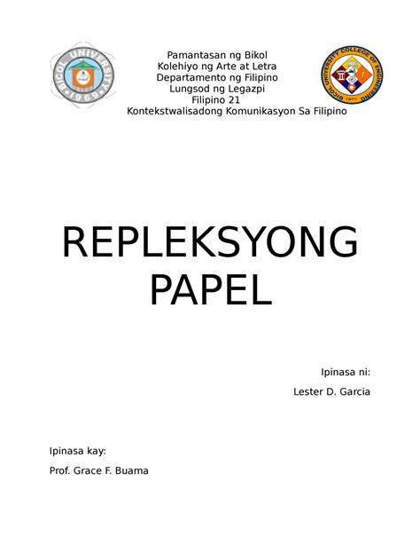 Repleksyon Sa Tema Ng Buwan Ng Wika Komfil Civil Engineering Studocu