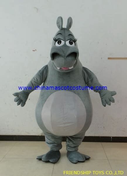 Madagascar hippo mascot costume