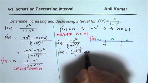 How To Find Increasing And Decreasing Interval For Continuous Rational Function Youtube