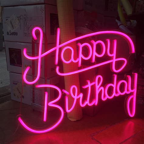 Happy Birthday Neoncustom Neon Sign Neon Sign Acrylic Flex Etsy