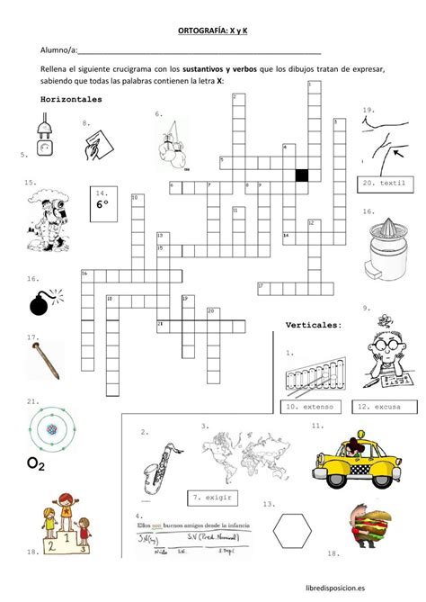 Ejercicio De Crucigrama X Sopa De Letras K Verbos Y Adjetivos Sujeto