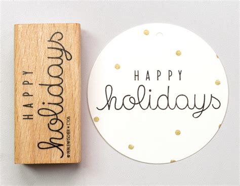 Tekst Happy Holidays De Kroonluchter Stamps And Stationery