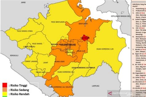 Palembang Kembali Ke Zona Merah COVID 19 ANTARA News