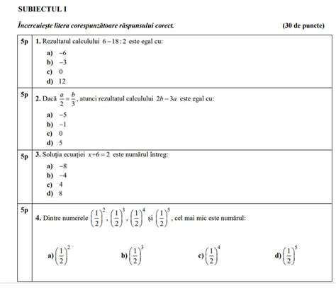 Simulare Evaluare Na Ional Ce Subiecte Au Picat La Matematic I