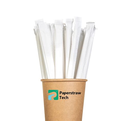 Factory Direct Eco Friendly Individually Wrapped Paper Straws FDA