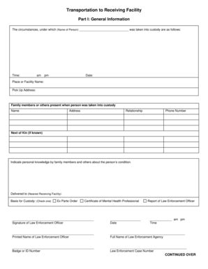 Florida Baker Act Forms - Fill and Sign Printable Template Online