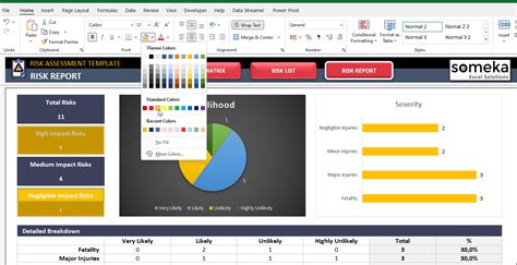 Risk Assessment Excel Template | Hazard Identification Risk Matrix