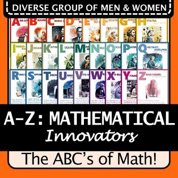 A Z Of Famous Mathematicians Poster Set Math Class Decor Bulletin