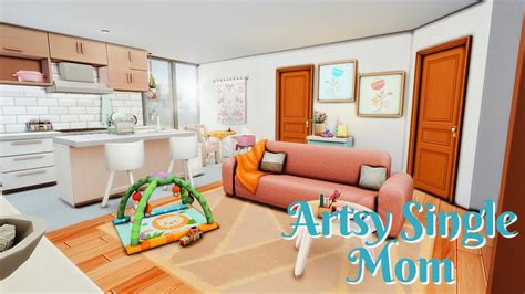 Artsy Single Mom Apartment The Sims For Rent Speed Build Youtube