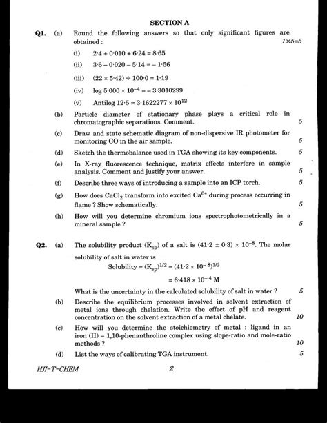 Combined Geo Scientist And Geologist Chemistry Paper Iii Examination