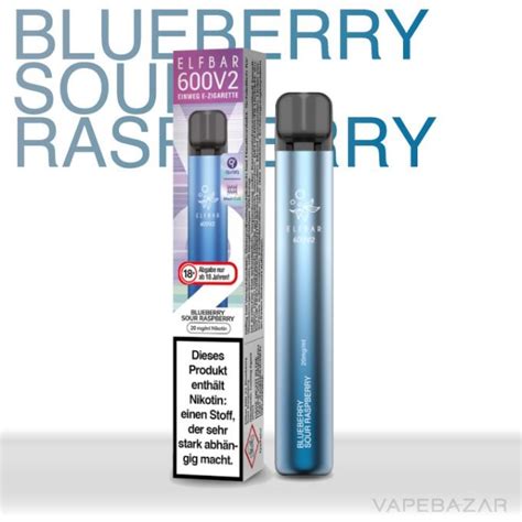 Elf Bar 600 V2 Blueberry Sour Raspberry Vapebazar