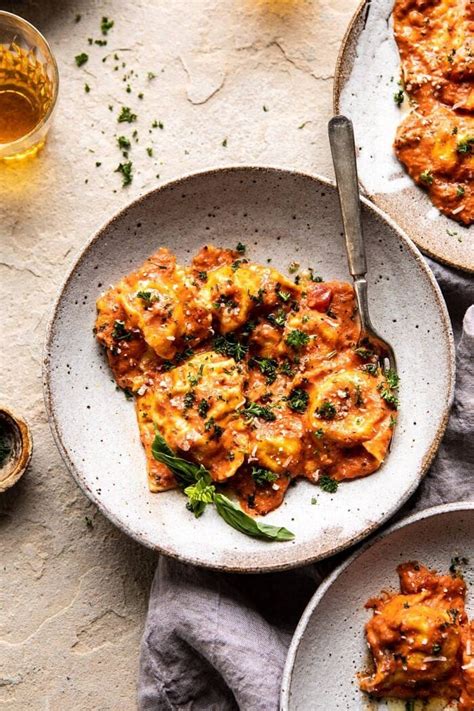 Brown Butter Lobster Ravioli With Tomato Cream Sauce Half Baked Harvest