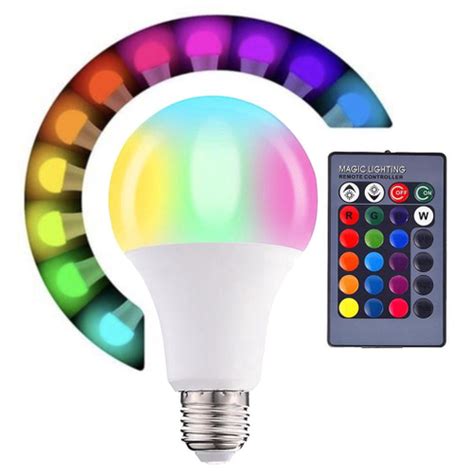 L Mpada Led Rgb Colorida Controle Remoto W E Bivolt No Shoptime