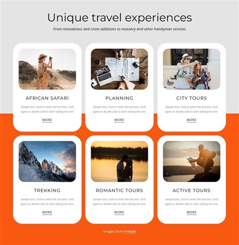 vacation packages landing page  nicepage