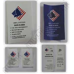 Glossy Lamination Pvc Laser Cutting Taffeta Labels For Garment