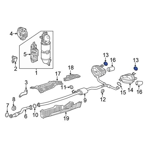 Honda OE 18215TR0A21 Center Front Exhaust System Hanger