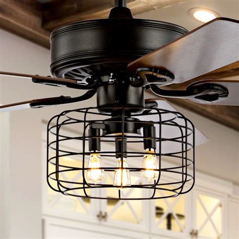 JONATHAN Y Asher Industrial Rustic 52-in Forged Black Indoor Propeller ...