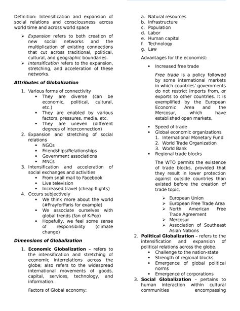 Cw Module Globalization Definition Intensification And Expansion