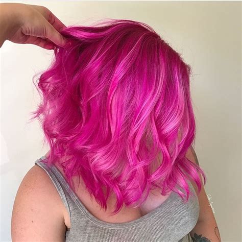 Magenta Into Bright Pink Hair Styles Hair Makeup Pink Hair