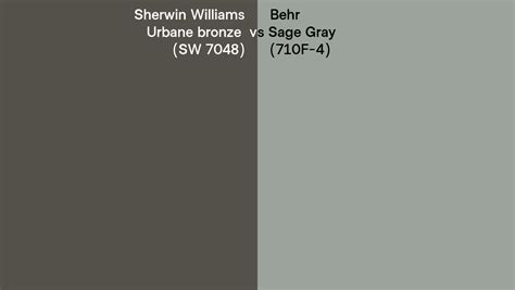 Sherwin Williams Urbane Bronze Sw 7048 Vs Behr Sage Gray 710f 4 Side By Side Comparison