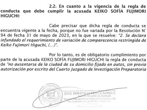 ¿keiko Fujimori Debió Pedir Permiso Para Viajar A Ee Uu Las