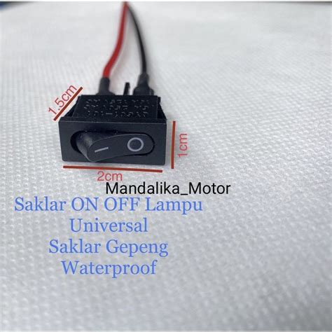 Jual Saklar On Off Gepeng Kabel 2 Saklar Universal Saklar Gepeng Lampu