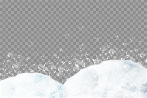 Bath Foam Isolated On Transparent Background Shampoo Bubbles Texture