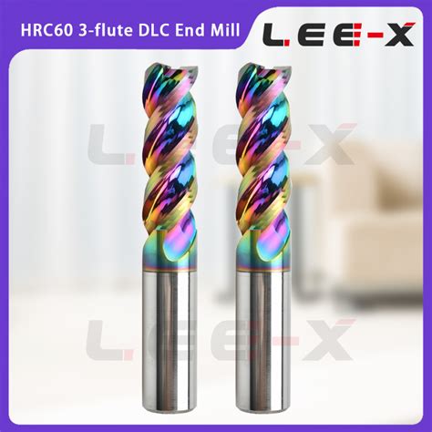 Lee X Hrc Mm Carbide Dlc Coating Cnc Machine Milling Tools