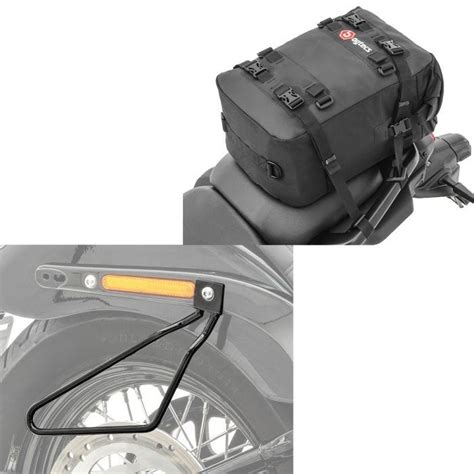 Set Sacoche de selle Moto KH2 Sac à dos arrière 20 Litres noir Bagtecs