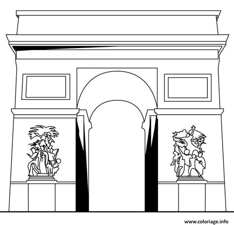 Coloriage Arc De Triomphe France Jecolorie