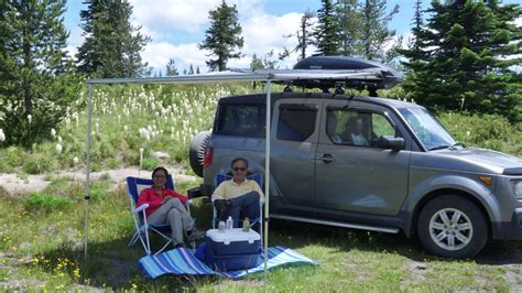 Easy Cheap Awning Set Up For Honda Element Honda Element Off Road