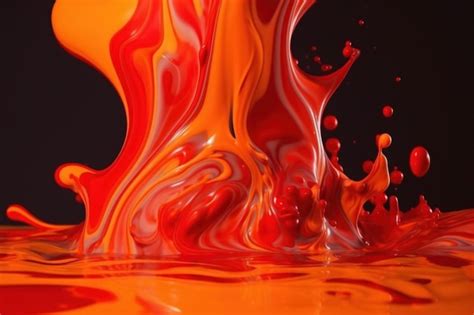 Premium AI Image Splashing Red Liquid Generate Ai