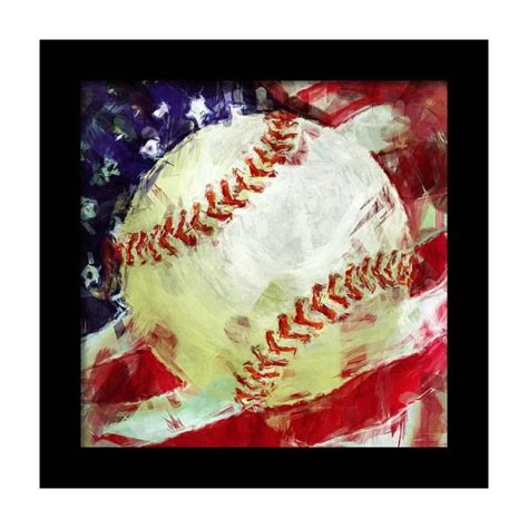 American Baseball Abstract Framed Print By David G Paul Baseball