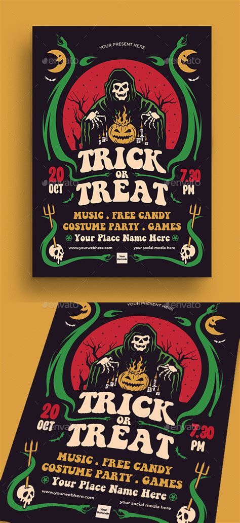 Trick Or Treat Flyer By Rezamega Graphicriver