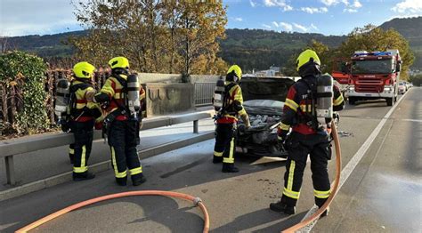 Hurden Sz Auto Nach Auffahrunfall In Brand Geraten Polizeinews Ch