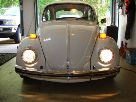 1970 Vw Standard Beetle 1600cc Engine White Exterior Red Leather Interior For Sale