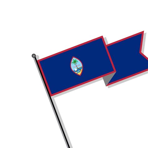 Ilustraci N De La Plantilla De La Bandera De Guam Vector Premium