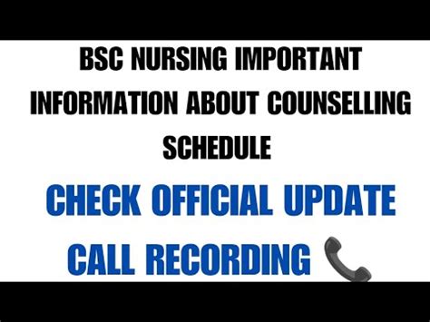 Jkbopee Bsc Nursing Counselling Schedule Official Update From Jkbopee