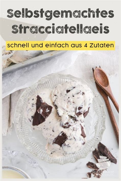 Stracciatella Eis Aus 4 Zutaten Selbstgemacht Der Foodblog