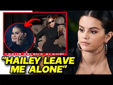 Hailey Bieber CAUGHT STALKING Selena Gomez At Paris Fashion Show YouTube