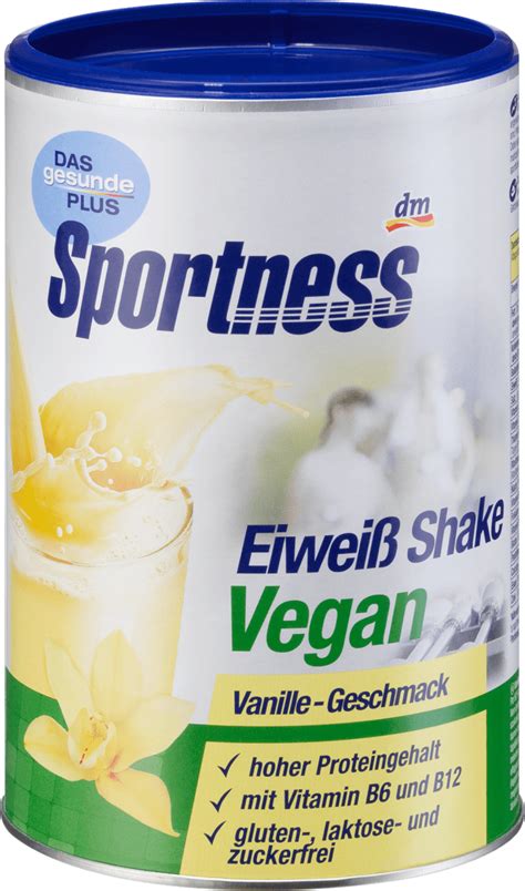 Sportness Eiwei Shake Pulver Vegan Vanille Geschmack G