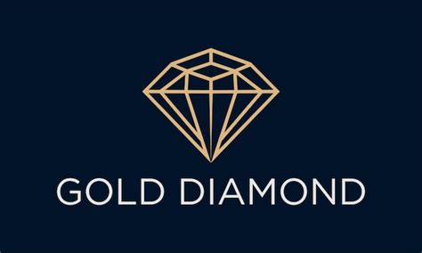 Premium Vector | Diamond gold logo design template