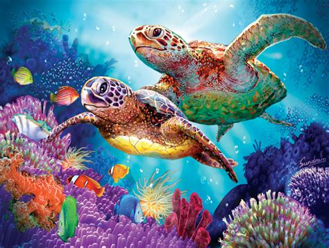 Puzzle Steve Sundram Turtle Guardian Sunsout 70930 1000 Pieces Jigsaw