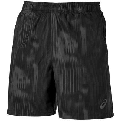 Asics Mens Fuzex Printed Inch Running Shorts Black Tennisnuts