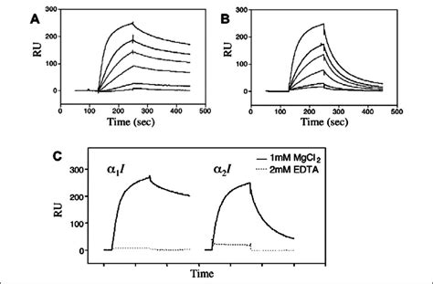 Representative Spr Sensorgrams Of 1 I And 2 I Binding To Immobilized