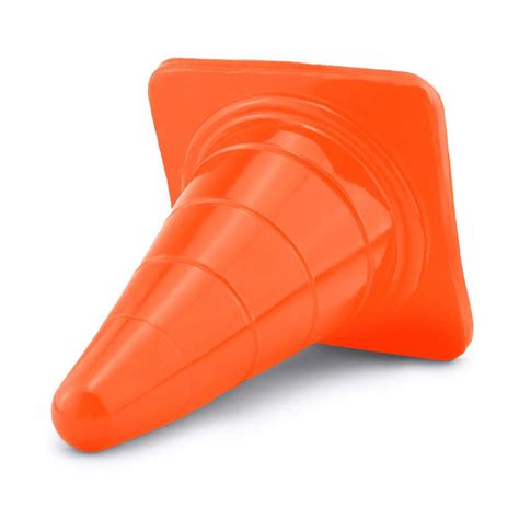 Plug Anal Gigante Flexível Formato de Cone Reto P 20cm x 10cm Laranja