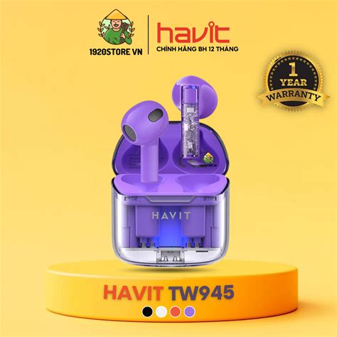 Tai Nghe Bluetooth TWS HAVIT TW945 Pin 30H BH 12 Tháng