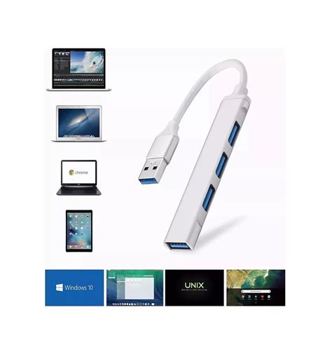 Adaptador Multipuerto Hub Delgado 4 Puertos Usb 3.0 B Blanco | Coppel.com 